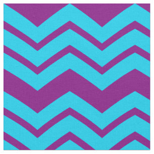 Blue Pink Chevron Zigzag Design  Fabric