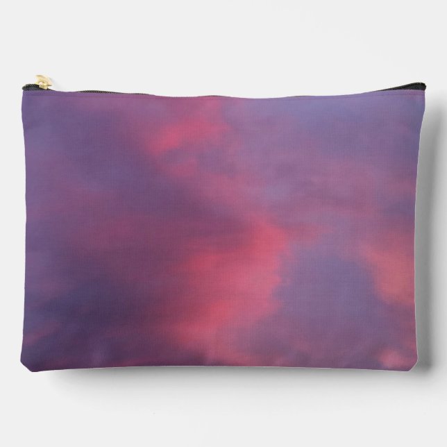Blue Pink Clouds Accessory Pouch (Front)
