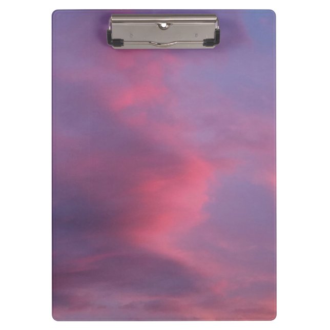 Blue Pink Clouds Clipboard (Front)