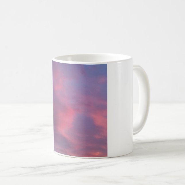Blue Pink Clouds Coffee Mug (Front Right)