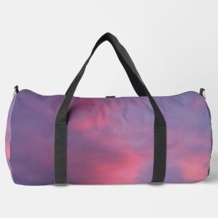 Blue Pink Clouds Duffle Bag