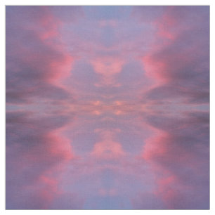 Blue Pink Clouds Fabric