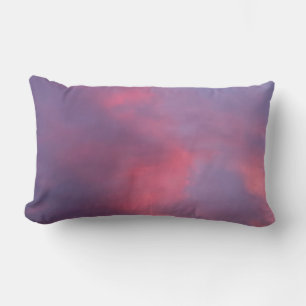 Blue Pink Clouds Lumbar Cushion