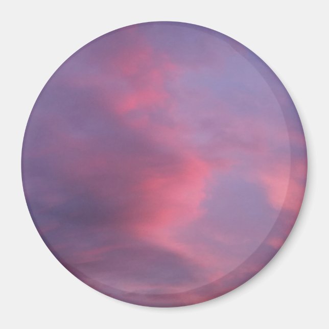 Blue Pink Clouds Magnet (Front)
