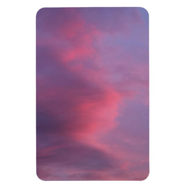 Blue Pink Clouds Magnet (Vertical)