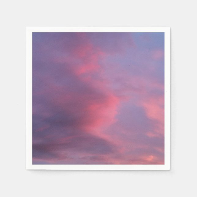 Blue Pink Clouds Napkin (Front)