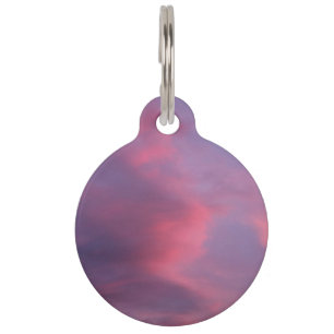 Blue Pink Clouds Pet Tag