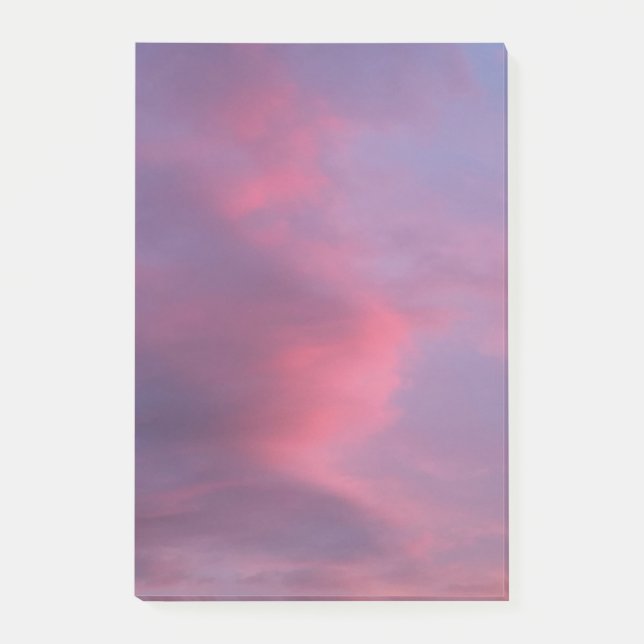 Blue Pink Clouds Post-it Notes (Front)