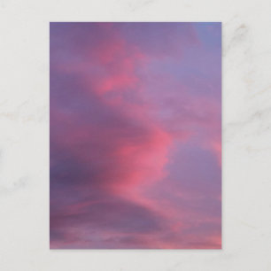 Blue Pink Clouds Postcard