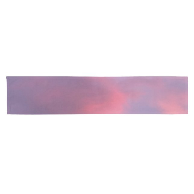 Blue Pink Clouds Short Table Runner (Horizontal)