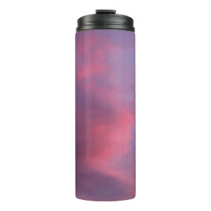 Blue Pink Clouds Thermal Tumbler