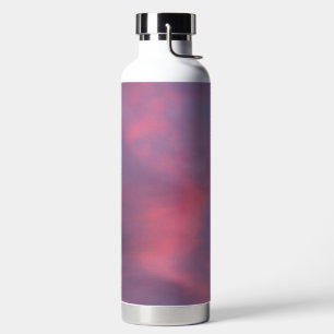 Blue Pink Clouds Water Bottle