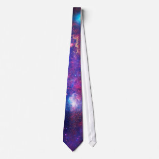 Blue Pink Galaxy Nebula Stars Ultra Violet Fire Tie