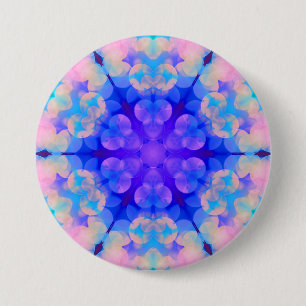 Blue & Pink Gradient Pastel Bubble Art 7.5 Cm Round Badge