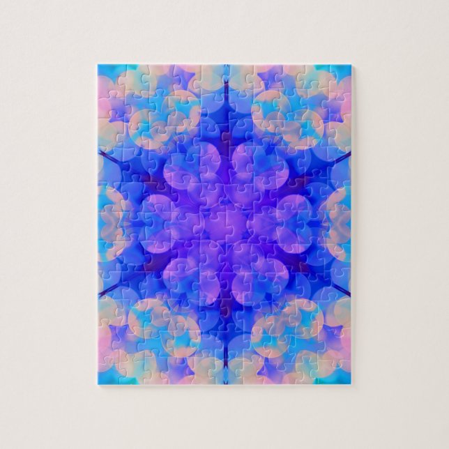Blue & Pink Gradient Pastel Bubble Art Jigsaw Puzzle (Vertical)