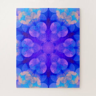 Blue & Pink Gradient Pastel Bubble Art Jigsaw Puzzle