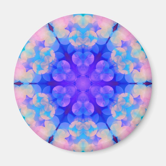 Blue & Pink Gradient Pastel Bubble Art Magnet (Front)
