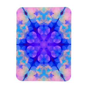 Blue & Pink Gradient Pastel Bubble Art Magnet