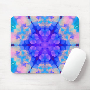 Blue & Pink Gradient Pastel Bubble Art Mouse Pad