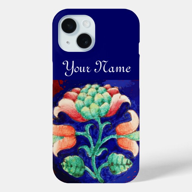 BLUE PINK GREEN FLORAL Case-Mate iPhone CASE (Back)