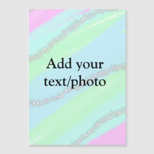 Blue pink green glitter sparkle pastel add name p