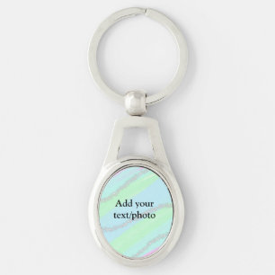 Blue pink green glitter sparkle pastel add name p key ring