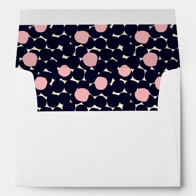 Blue & Pink Large Dot Pattern Envelope (Back (Bottom))