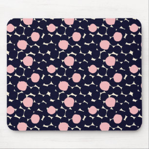 Blue & Pink Large Dot Pattern Mouse Pad