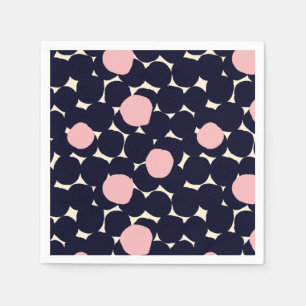 Blue & Pink Large Dot Pattern Napkin