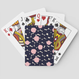 Blue & Pink Large Dot Pattern Playing Cards