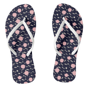 Blue & Pink Large Dot Pattern Thongs