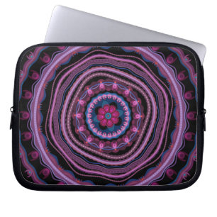 Blue Pink Lilac Mandala Laptop Sleeve