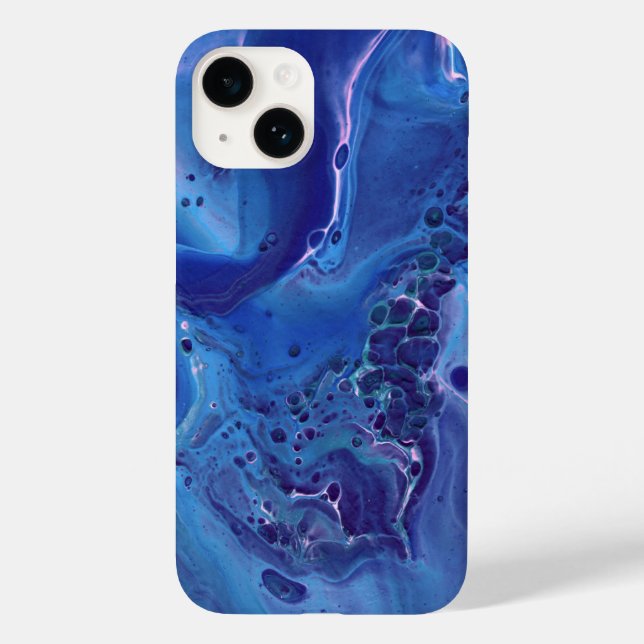 Blue & Pink Marble Abstraction Case-Mate iPhone Case (Back)