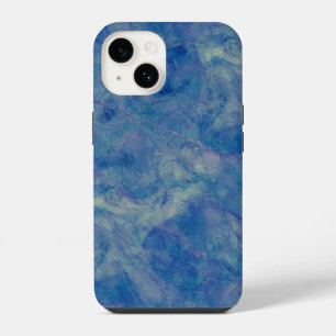 Blue & Pink Marble Acrylic Abstraction iPhone 14 Case