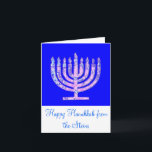 Blue Pink Menorah 4Henry Holiday Card<br><div class="desc">You will love our colourful Hanukkah card!</div>