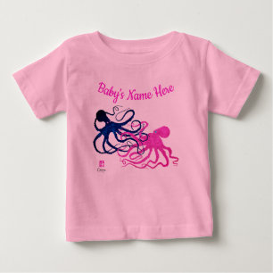 Blue & Pink Octopodes - Baby Tutu Bodysuit