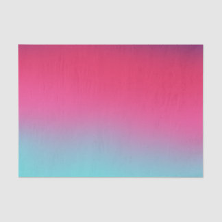 Blue Pink Ombre Gradient Blur Abstract Design Tissue Paper