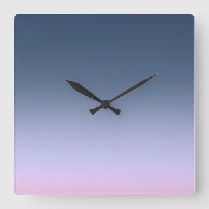 Blue-pink Ombre Square Wall Clock