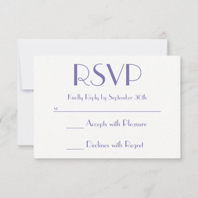Blue Pink Ombre Sunset Periwinkle RSVP (Front)