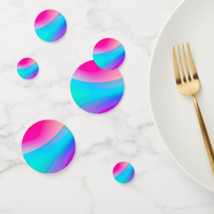 Blue pink ombre watercolor abstract pastel confetti
