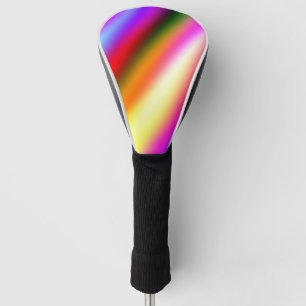 Blue pink ombre watercolor abstract pastel rainbow golf head cover