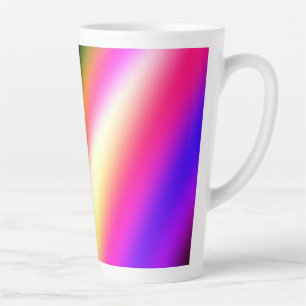 Blue pink ombre watercolor abstract pastel rainbow latte mug