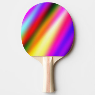 Blue pink ombre watercolor abstract pastel rainbow ping pong paddle