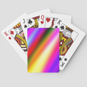 Blue pink ombre watercolor abstract pastel rainbow playing cards