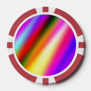 Blue pink ombre watercolor abstract pastel rainbow poker chips
