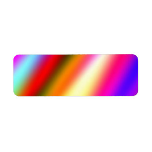 Blue pink ombre watercolor abstract pastel rainbow return address label