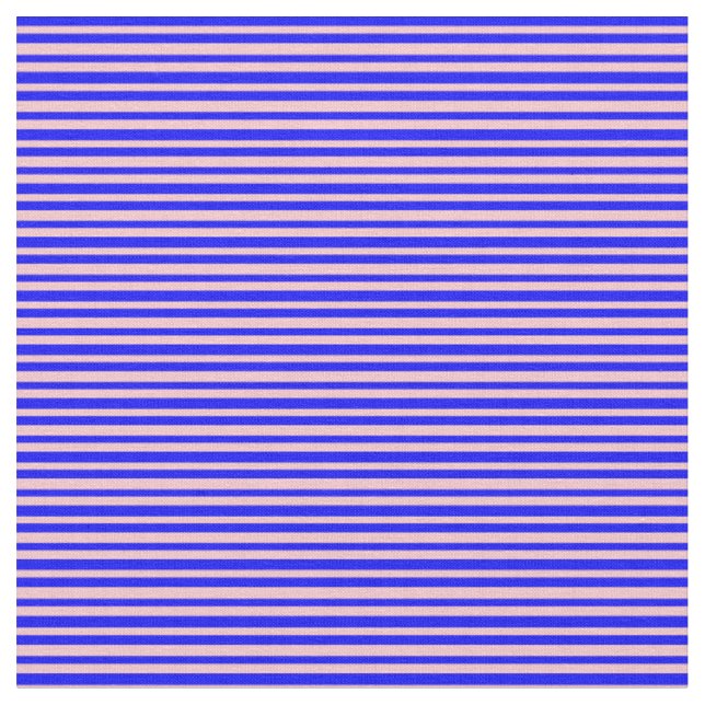 Blue & Pink Pattern of Stripes Fabric (Close Up)