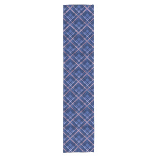 Blue & Pink Plaid Short Table Runner