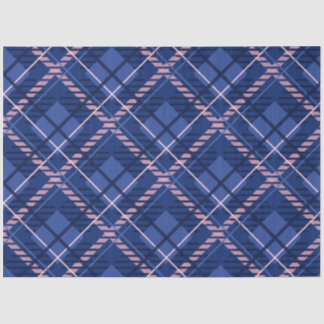 Blue & Pink Plaid Tissue Paper
