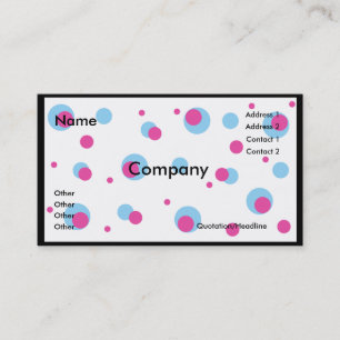 Blue & Pink Polka Dots Business Cards
